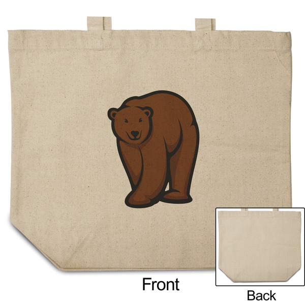 Cabin Reusable Cotton Grocery Bag - Front & Back View