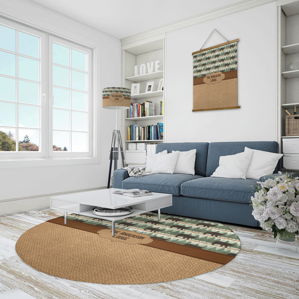 Cabin Round Area Rug - IN CONTEXT