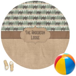 Cabin Round Beach Towel (Personalized)