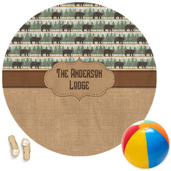 Cabin Round Beach Towel (Personalized)