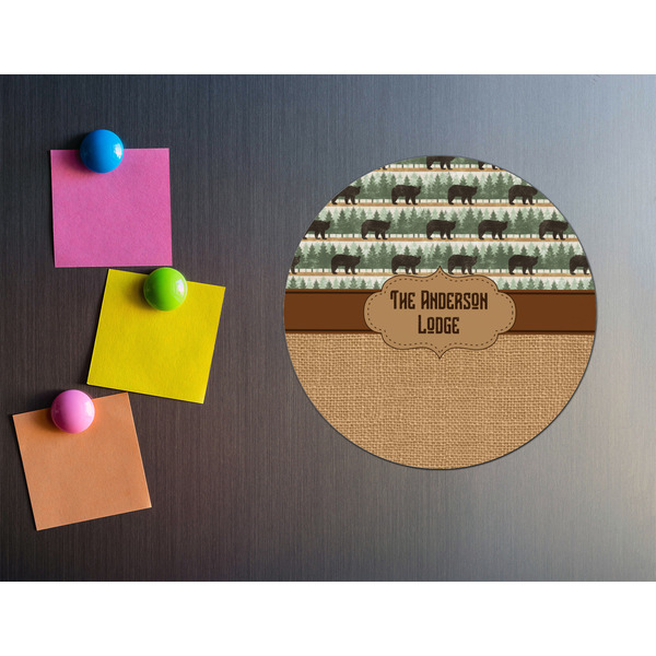 Cabin Round Fridge Magnet - LIFESTYLE