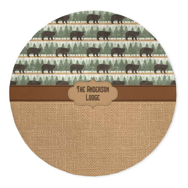 Custom Cabin 5' Round Indoor Area Rug (Personalized)