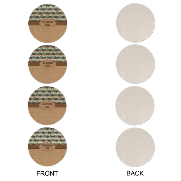 Cabin Round Linen Placemats - APPROVAL Set of 4 (single sided)