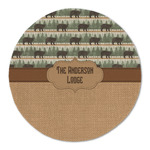 Cabin Round Linen Placemat (Personalized)