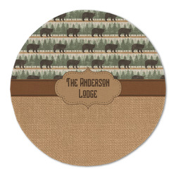 Cabin Round Linen Placemat (Personalized)