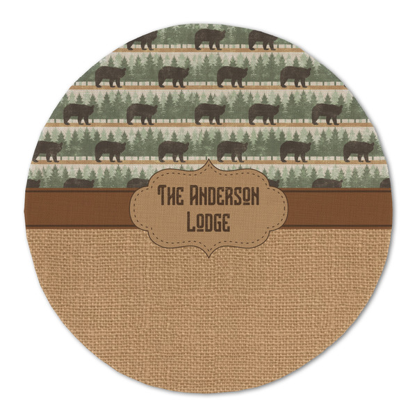 Custom Cabin Round Linen Placemat - Single Sided (Personalized)