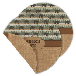 Cabin Round Linen Placemat - Double Sided (Personalized)