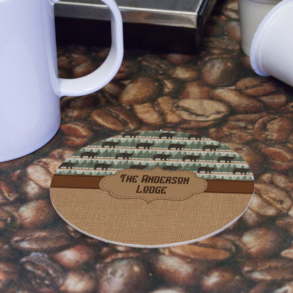 Cabin Round Paper Coaster - Front