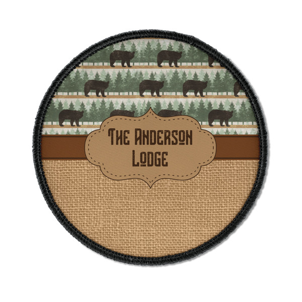 Custom Cabin Iron On Round Patch w/ Name or Text