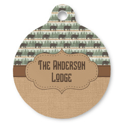Cabin Round Pet ID Tag - Large (Personalized)