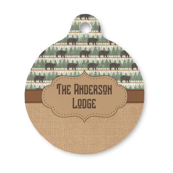 Custom Cabin Round Pet ID Tag - Small (Personalized)