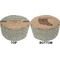 Cabin Round Pouf Ottoman (Top and Bottom)