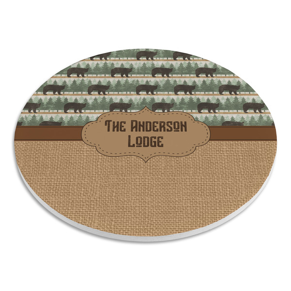 Cabin Round Stone Trivet - Angle View