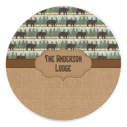 Cabin Round Stone Trivet (Personalized)