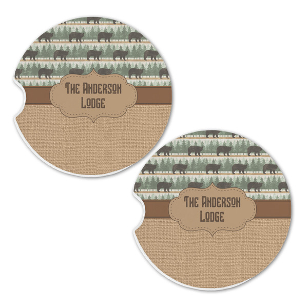 Cabin Sandstone Car Coasters - Set of 2