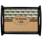 Cabin Black Wooden Tray - Large (Personalized)