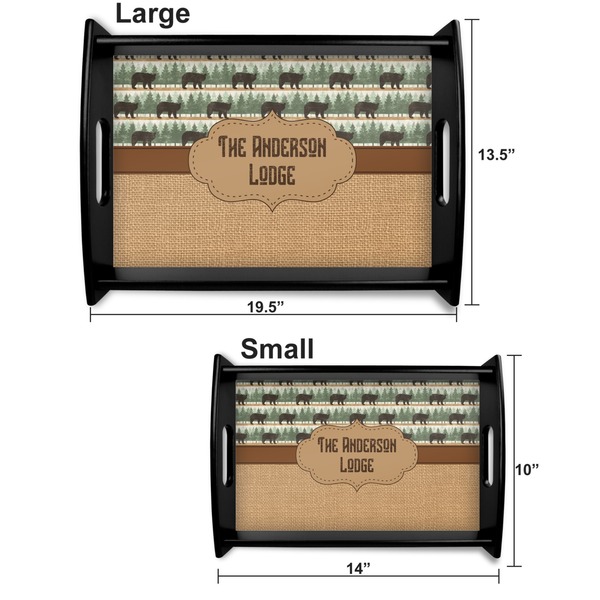 Cabin Serving Tray Black Sizes