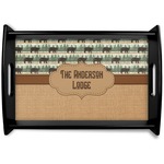 Cabin Black Wooden Tray - Small (Personalized)