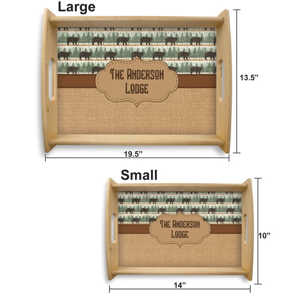 Cabin Serving Tray Wood Sizes