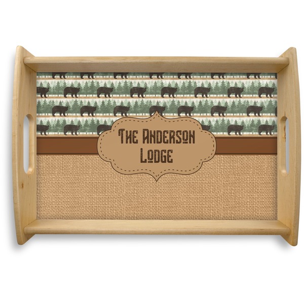 Custom Cabin Natural Wooden Tray - Small (Personalized)