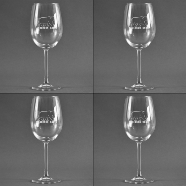 Cabin Set of Four Personalized Wineglasses (Approval)