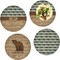 Cabin Set of 4 Glass Lunch / Dinner Plate 10" (Personalized)