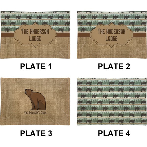 Cabin Set of Rectangular Appetizer / Dessert Plates (Approval)