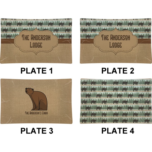 Cabin Set of Rectangular Dinner Plates (Approval)