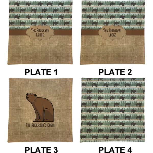 Cabin Set of Square Dinner Plates (Approval)