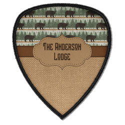 Cabin Iron on Shield Patch A w/ Name or Text