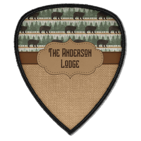 Custom Cabin Iron on Shield Patch A w/ Name or Text