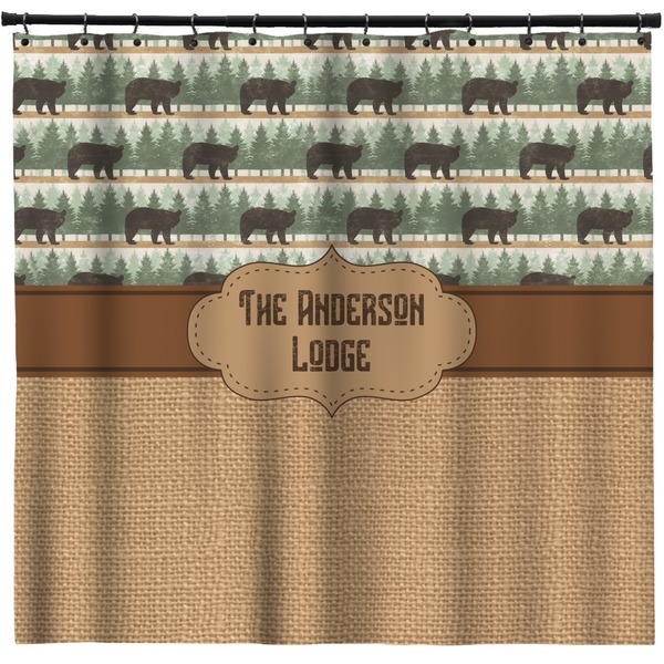 Custom Cabin Shower Curtain - 71" x 74" (Personalized)