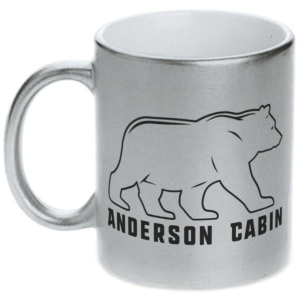 Custom Cabin Metallic Silver Mug (Personalized)