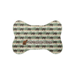 Cabin Bone Shaped Dog Food Mat (Small) (Personalized)