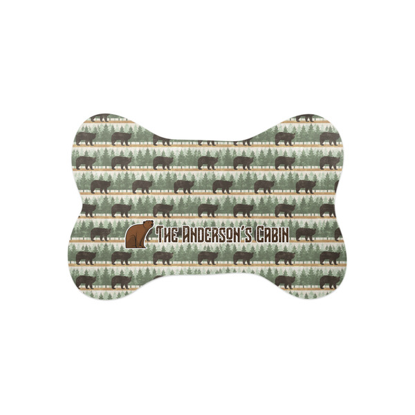 Custom Cabin Bone Shaped Dog Food Mat (Small) (Personalized)