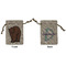 Cabin Small Burlap Gift Bag - Front and Back