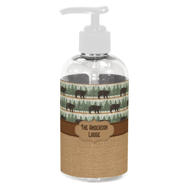 Custom Cabin Plastic Soap / Lotion Dispenser (8 oz - Small - White) (Personalized)