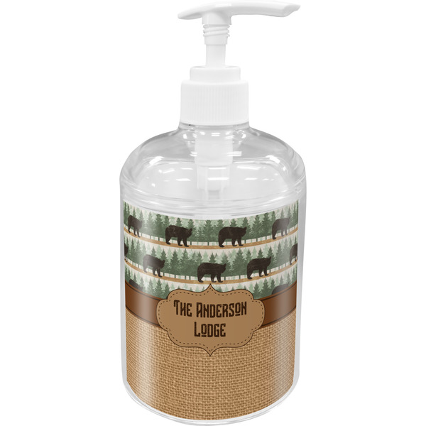 Custom Cabin Acrylic Soap & Lotion Bottle (Personalized)
