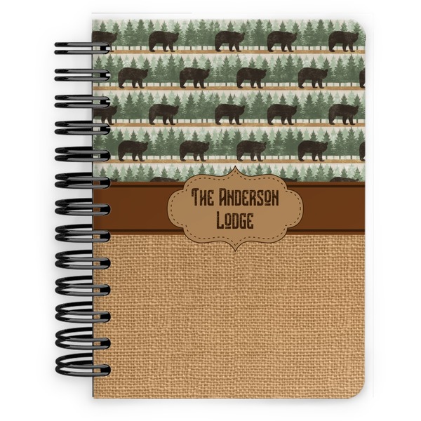 Custom Cabin Spiral Notebook - 5x7 w/ Name or Text