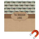 Cabin Square Car Magnet - 10" (Personalized)