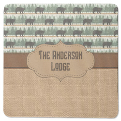 Cabin Square Rubber Backed Coaster (Personalized)