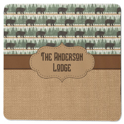 Cabin Square Rubber Backed Coaster (Personalized)