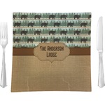 Cabin Glass Square Lunch / Dinner Plate 9.5" (Personalized)