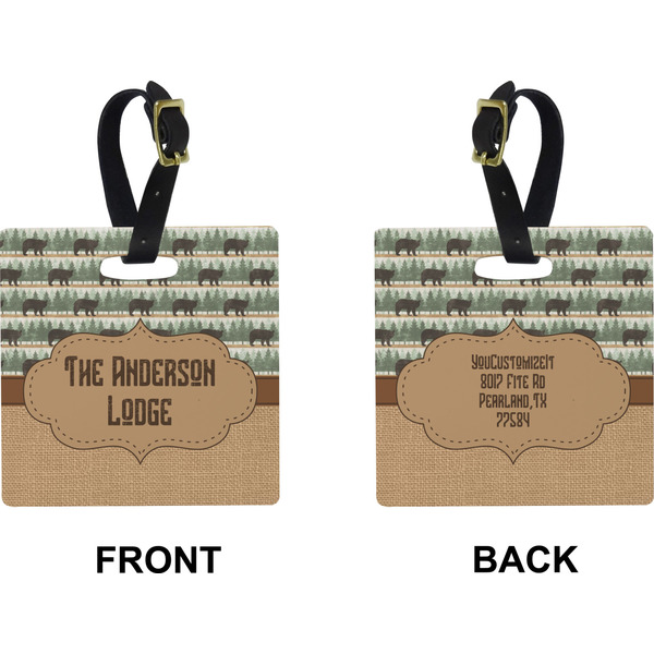 Cabin Square Luggage Tag (Front + Back)