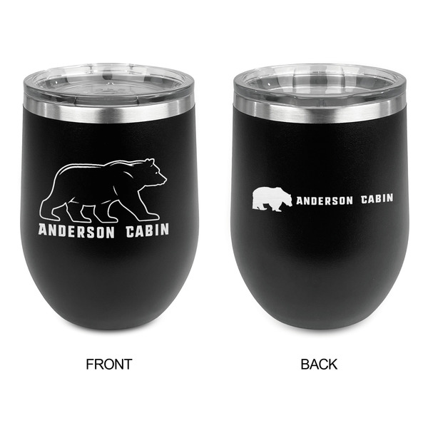 Cabin Stainless Wine Tumblers - Black - Double Sided - Approval