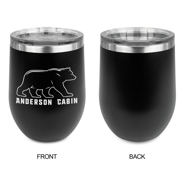 Cabin Stainless Wine Tumblers - Black - Single Sided - Approval