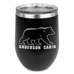 Cabin Stemless Wine Tumbler - 5 Color Choices - Stainless Steel  (Personalized)