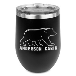 Cabin Stemless Wine Tumbler - 5 Color Choices - Stainless Steel  (Personalized)