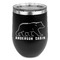 Cabin Stainless Wine Tumblers - Black - Single Sided - Front