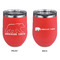 Cabin Stainless Wine Tumblers - Coral - Double Sided - Approval
